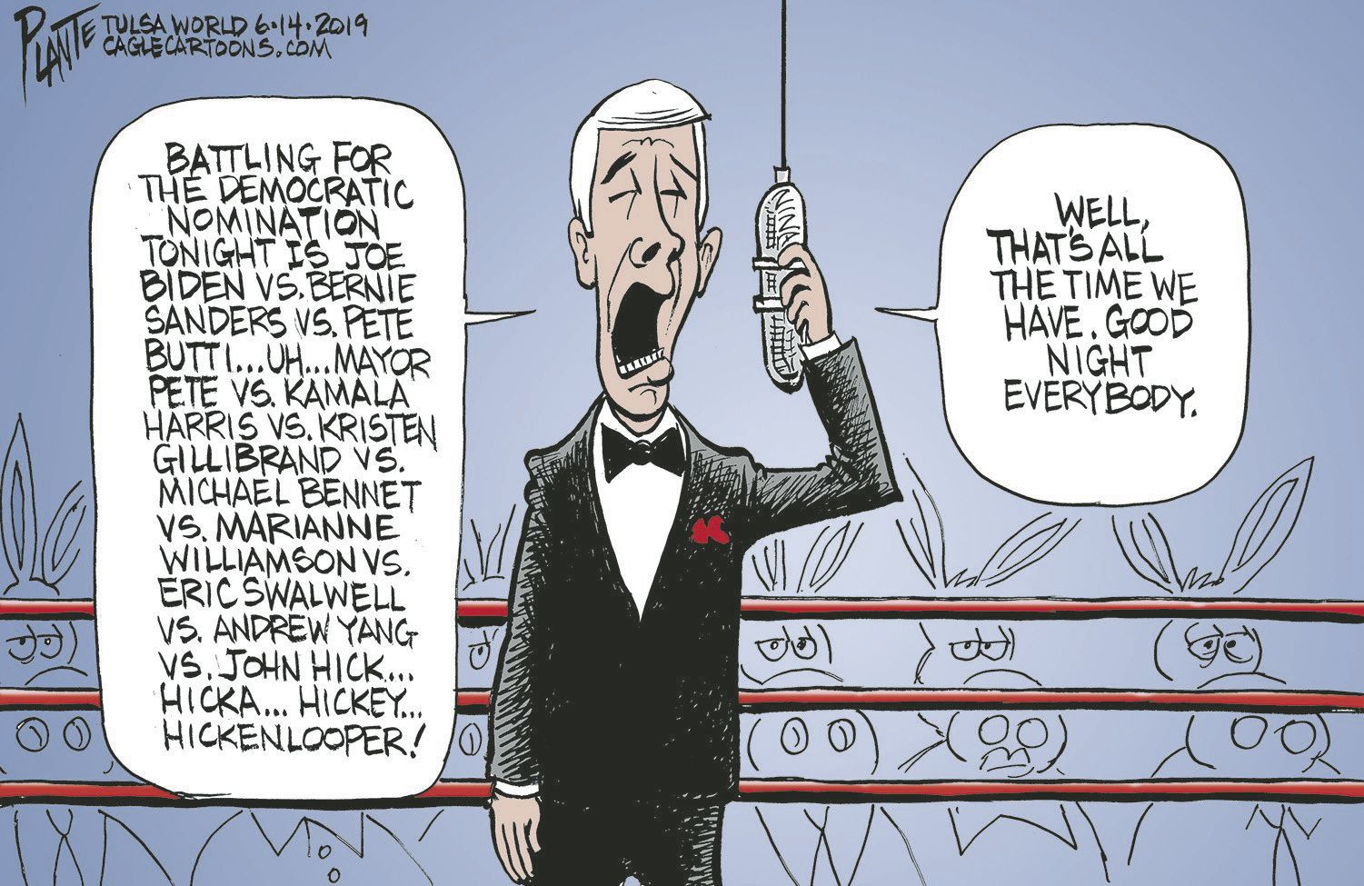 Bruce Plante Cartoon: Campaign 2020 Debates